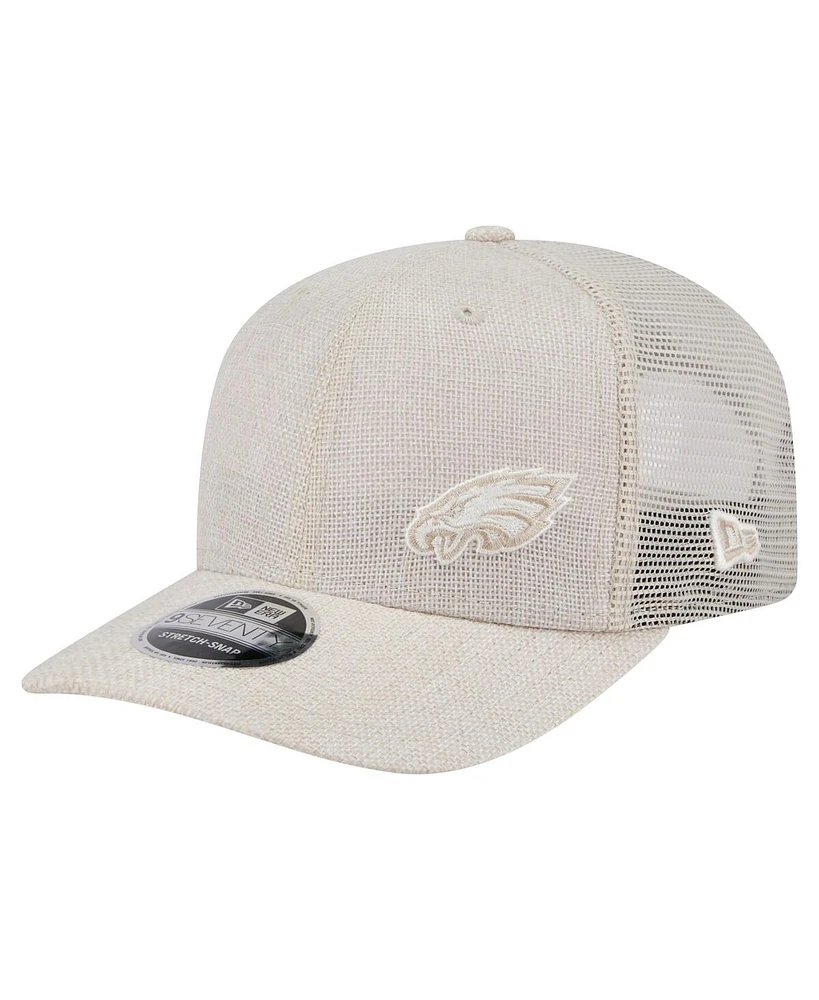 New Era Men's Natural Philadelphia Eagles Flawless 9SEVENTY Stretch-Snap Hat