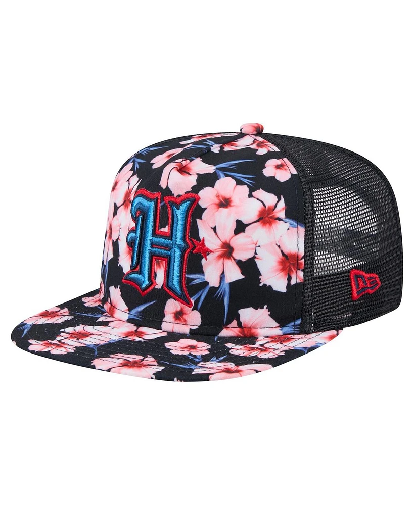 New Era Men's Navy Houston Texans Adventure Pattern Golfer Snapback Hat