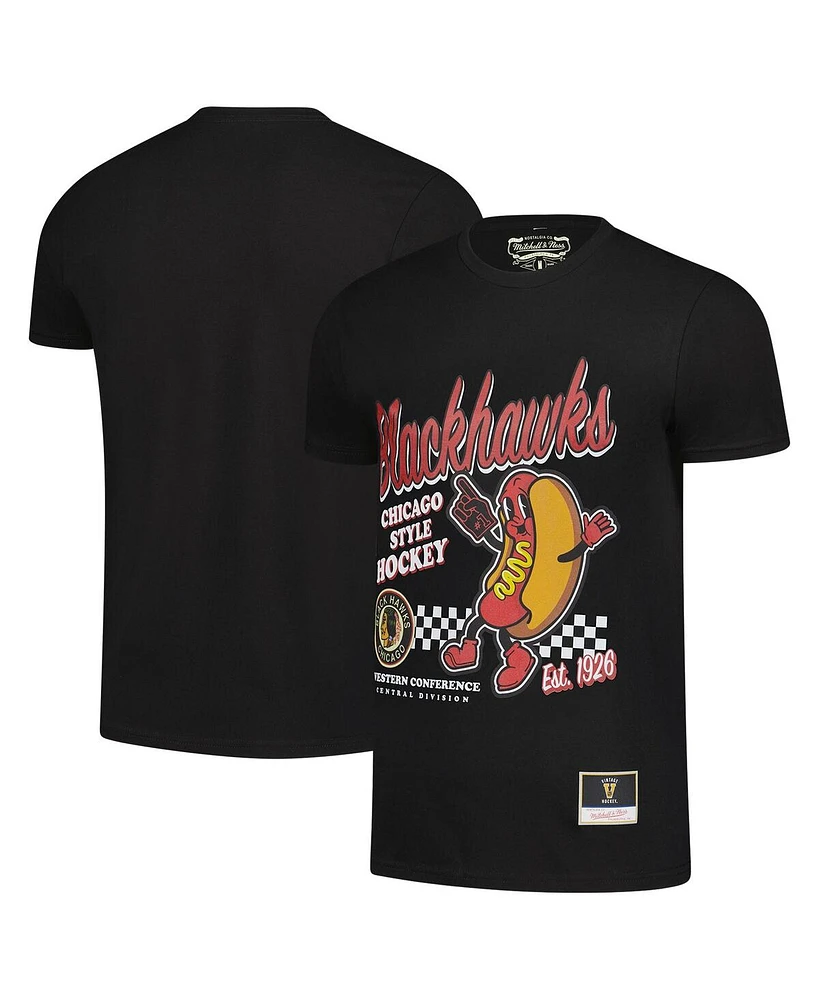 Mitchell & Ness Men's Black Chicago Blackhawks Local Food T-Shirt