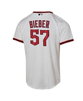Nike Big Boys and Girls Shane Bieber White Cleveland Guardians Home Replica Player Jersey