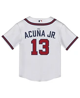 Outerstuff Toddler Ronald Acuna Jr. White Atlanta Braves Replica 2.0 Player Jersey