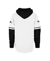 '47 Brand Men's White Baltimore Ravens Trifecta Shortstop Pullover Hoodie