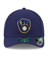 New Era Men's Navy Milwaukee Brewers Player Replica 9FORTY Adjustable Hat