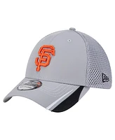 New Era Men's Gray San Francisco Giants Linear 39THIRTY Flex-Fit Hat