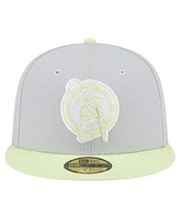 New Era Men's Gray/Green Boston Celtics Color Pack 2-Tone 59FIFTY Fitted Hat