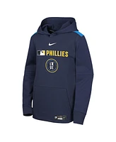 Nike Big Boys and Girls Navy Philadelphia Phillies City Connect Authentic Collection Performance Pullover Hoodie
