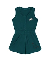 Outerstuff Girls Toddler Midnight Green Philadelphia Eagles Super Girl Romper