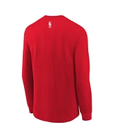 Nike Big Boys and Girls Red Miami Heat 2024/25 City Edition Wordmark Performance Long Sleeve T-Shirt