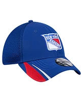New Era Men's Blue York Rangers Linear Featherweight 39THIRTY Flex Hat