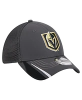 New Era Men's Gray Vegas Golden Knights Linear Featherweight 39THIRTY Flex Hat