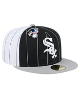 New Era Men's Black Chicago White Sox Pinstripe 59FIFTY Fitted Hat