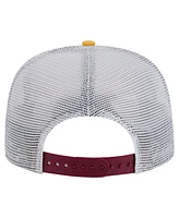 New Era Men's Gold/Burgundy Washington Commanders Throwback Dye Golfer Snapback Hat