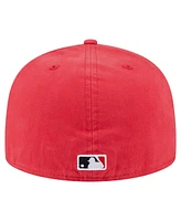New Era Men's Red Cincinnati Reds Championship Side Flag A-Frame 59FIFTY Fitted Hat