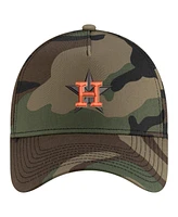 New Era Men's Camo Houston Astros Woodland Team Pop 9FORTY A-Frame Adjustable Hat