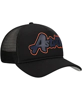 New Era Men's Black Houston Astros Retro Bold A-Frame Trucker 9FORTY Adjustable Hat