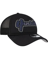 New Era Men's Black New York Yankees Retro Bold A-Frame Trucker 9FORTY Adjustable Hat