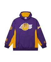 Mitchell & Ness Men's Purple Los Angeles Lakers Hardwood Classics Team Origins Fleece Pullover Hoodie