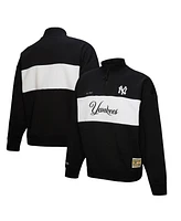 Mitchell & Ness Women's Black New York Yankees Quarter-Zip Pullover Top