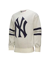 Mitchell & Ness Men's Cream New York Yankees Retro Pullover Sweater