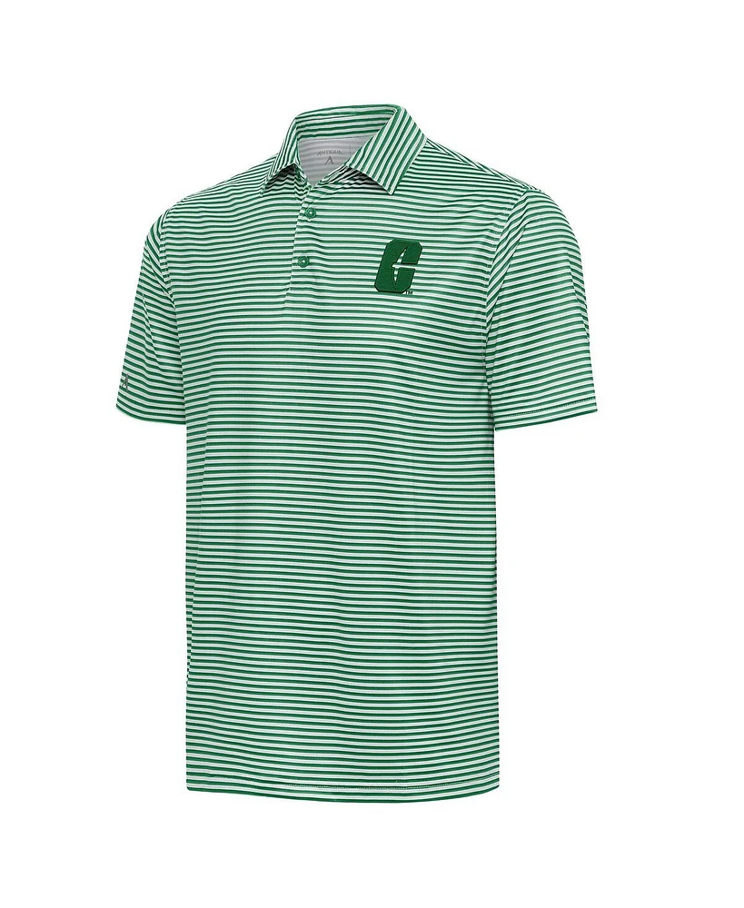 Antigua Men's Green Charlotte 49ers Skills Polo Shirt