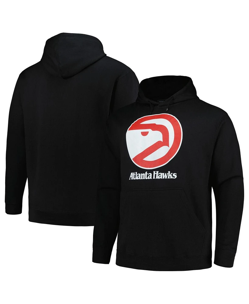 Mitchell & Ness Men's Black Atlanta Hawks Hardwood Classics Big Tall Pullover Hoodie