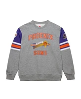 Mitchell & Ness Men's Heather Gray Phoenix Suns Hardwood Classics All Over 4.0 Pullover Sweatshirt