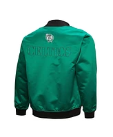 Mitchell & Ness Men's Kelly Green Boston Celtics Hardwood Classics Team Og 3.0 Lightweight Satin Full-Snap Jacket