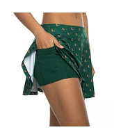 ZooZatz Women's Green Miami Hurricanes All-Over Print Flowy Skort