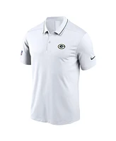 Nike Men's White Green Bay Packers Sideline Victory Performance Polo Shirt