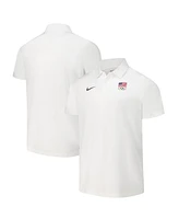 Nike Men's White Team Usa Woven Performance Polo Shirt