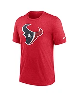 Nike Men's Heather Maroon Houston Texans Rewind Logo Tri-Blend T-Shirt