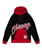 Mitchell & Ness Men's Black Chicago Bulls Hardwood Classics Big Face 5.0 Pullover Hoodie