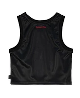 Mitchell & Ness Women's Black Chicago Bulls Hardwood Classics Big Face 4.0 Cropped Tank Top