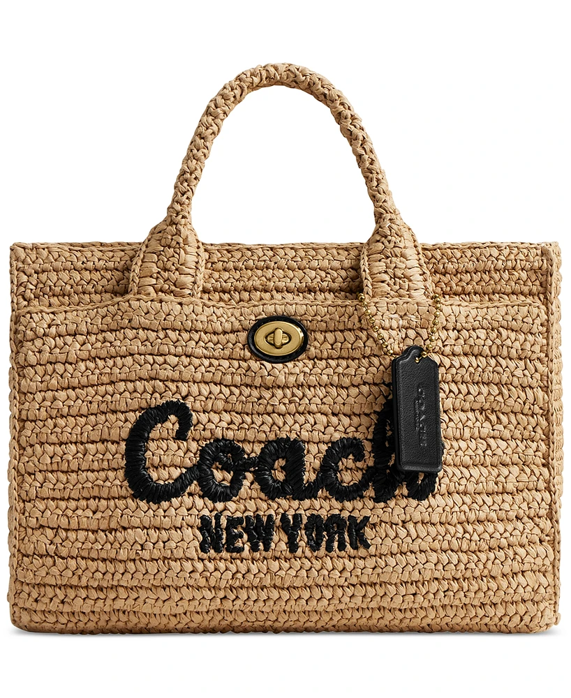 Coach Small Straw Cargo Tote Bag 26