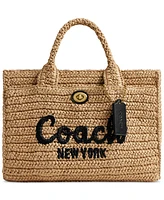 Coach Small Straw Cargo Tote Bag 26