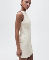 Mango Women's Short Tweed Dress