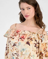 Guess Women's Printed Off-The-Shoulder Lucy Top