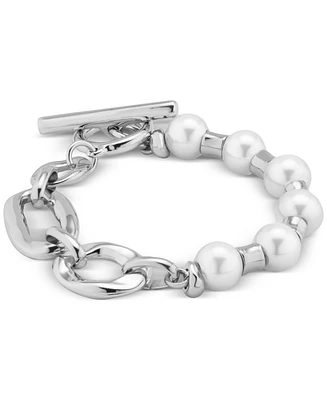 UNOde50 Different Links and Cultivated Pearl Metal Alloy Bracelet
