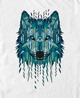 Design By Humans Men's Geometric Wolf Short Sleeve T-Shirt