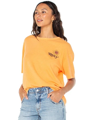 Roxy Juniors' Vamos Cotton Oversized Graphic T-Shirt