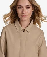 Nautica Jeans Women's Collared Solid Trench Coat