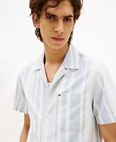 Tommy Hilfiger Men's Relaxed-Fit Stripe Camp Shirt