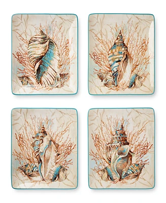 Certified International Escape to the Sea 4-Pc. Dinner Plates, Service For 4