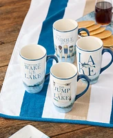 Certified International Wake At The Lake 4-Pc. Mugs, Service For 4