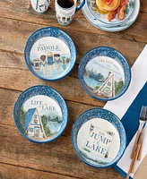 Certified International Wake At The Lake Soup 4-Pc. Bowls, Service For 4