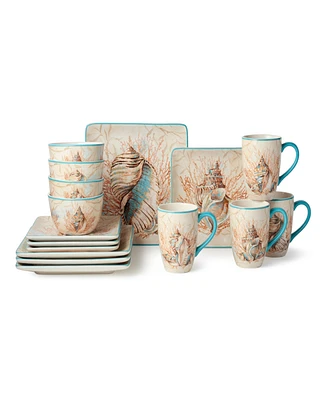 Certified International Escape to the Sea 16-Pc. Dinnerware Set, Service for 4