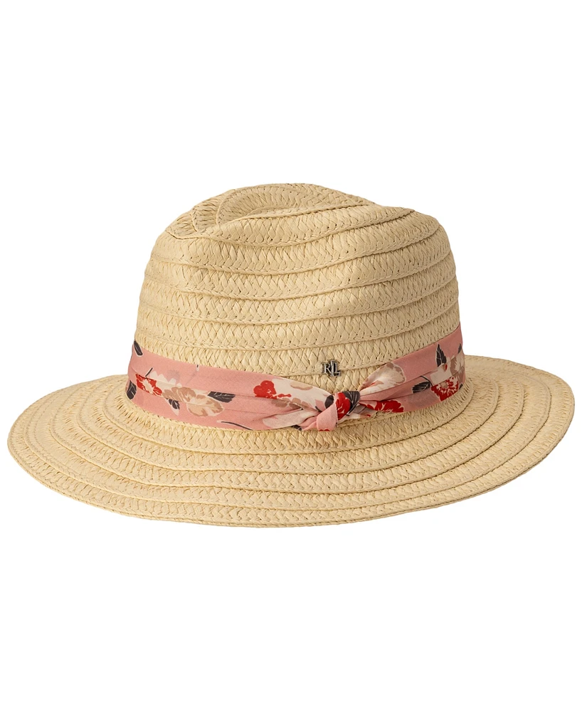 Lauren Ralph Fabric Band Fedora Hat