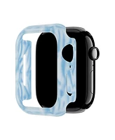 Anne Klein Women's Light Blue Marbleized Acetate Protective Band Case for Apple Watch 41mm