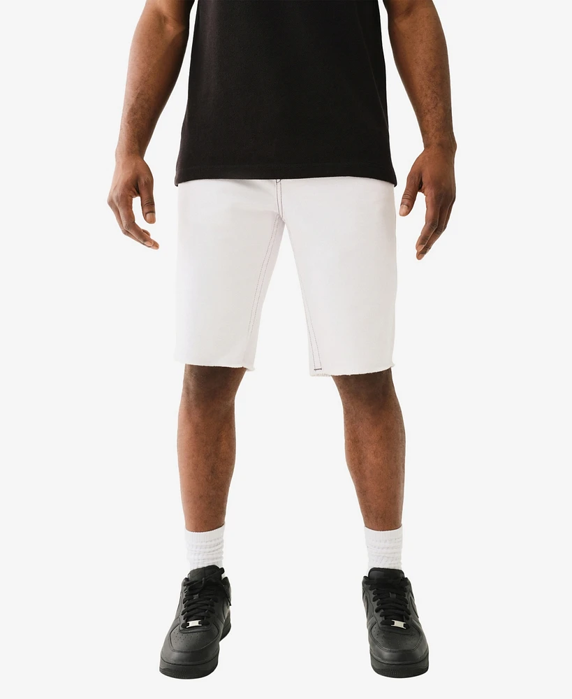 True Religion Men's Ricky Fray Flap Straight Shorts