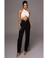 Jluxlabel Women's Better Half Linen Utility Pants